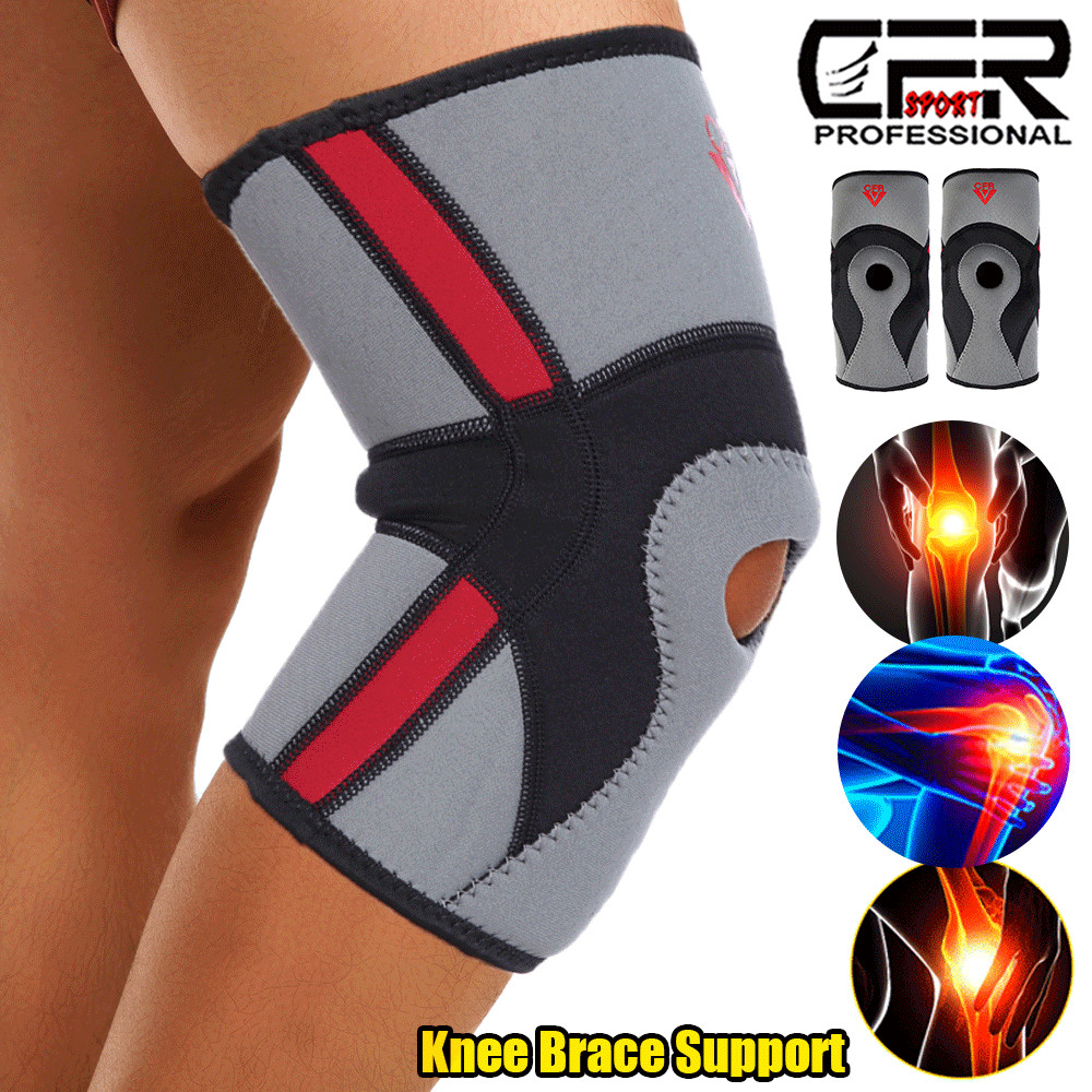 Knee Brace Supports for Meniscus Arthritis Tendonitis Pain Open Patella Neoprene
