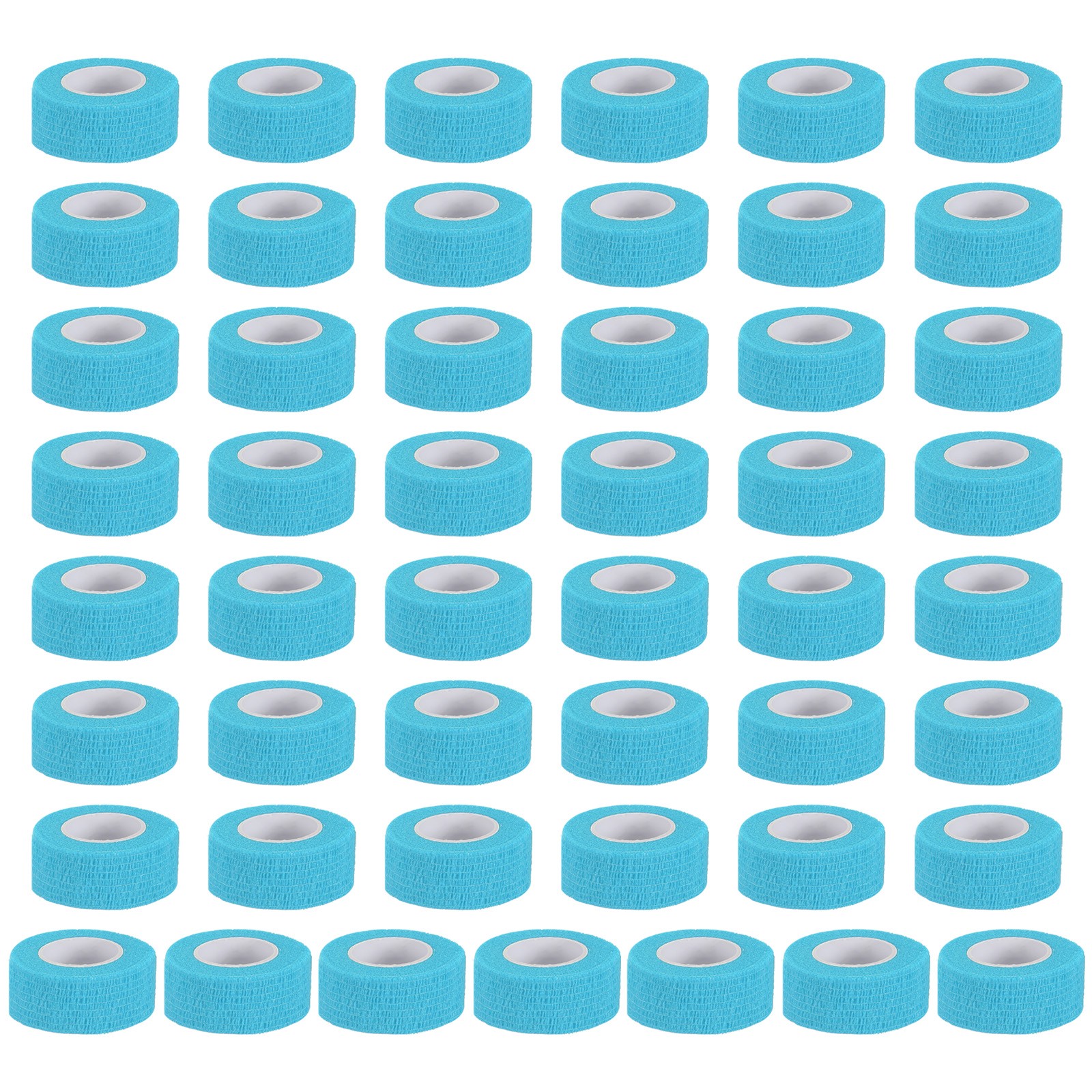 Self Adhesive Bandage Wrap 177″ x 1″, 50 Pcs Wrap Tape, Sky Blue