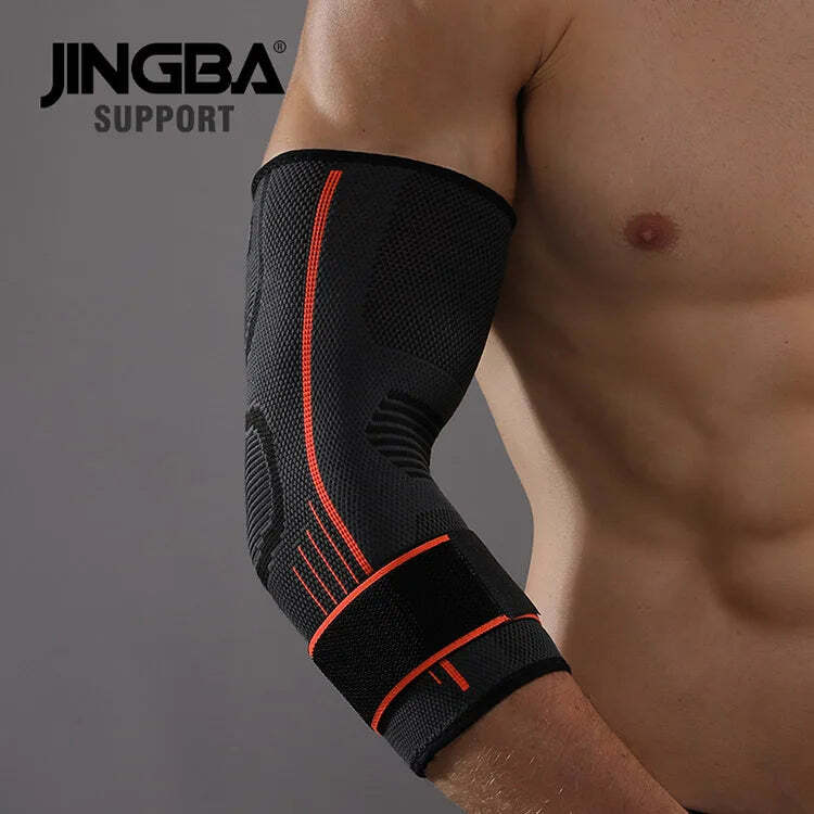 JINGBA Custom Nylon Elbow Support Breathable Riding Running Elbow Brace Sports P