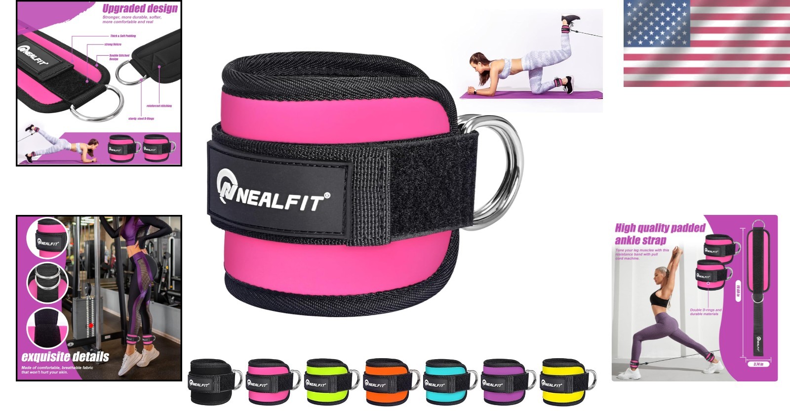 Versatile Ankle Strap for Resistance Trainers – Ideal for Glute and Leg Workouts