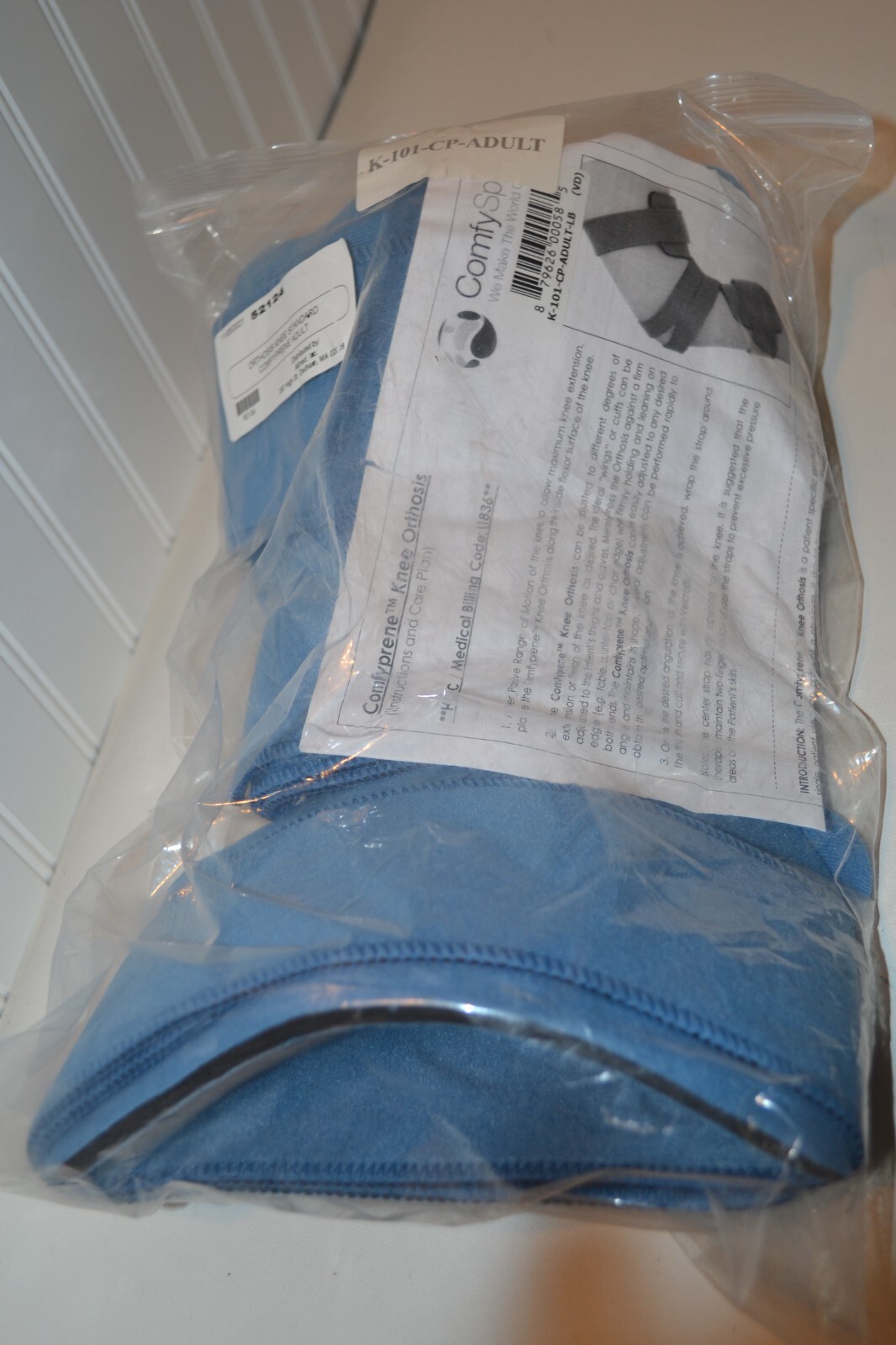 ComfySplint Comfyprene Knee Orthosis Adult Light Blue NeopreneK-101-CP-ADULT-LB