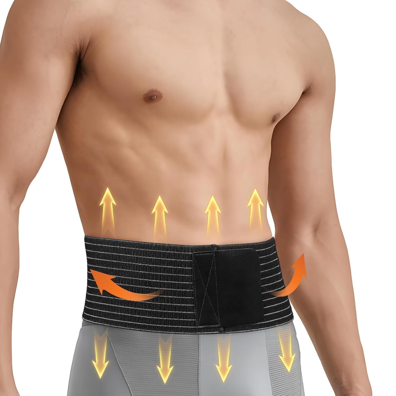 Umbilical Hernia Belt for Men and Women,Abdominal Support Binder with Compressi