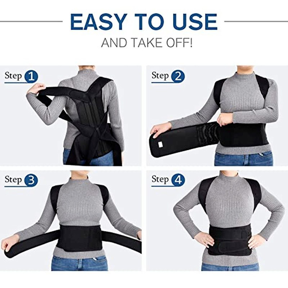 Orthopedic Posture Corset Back Support Brace Corrector Straightener Pain Relieve