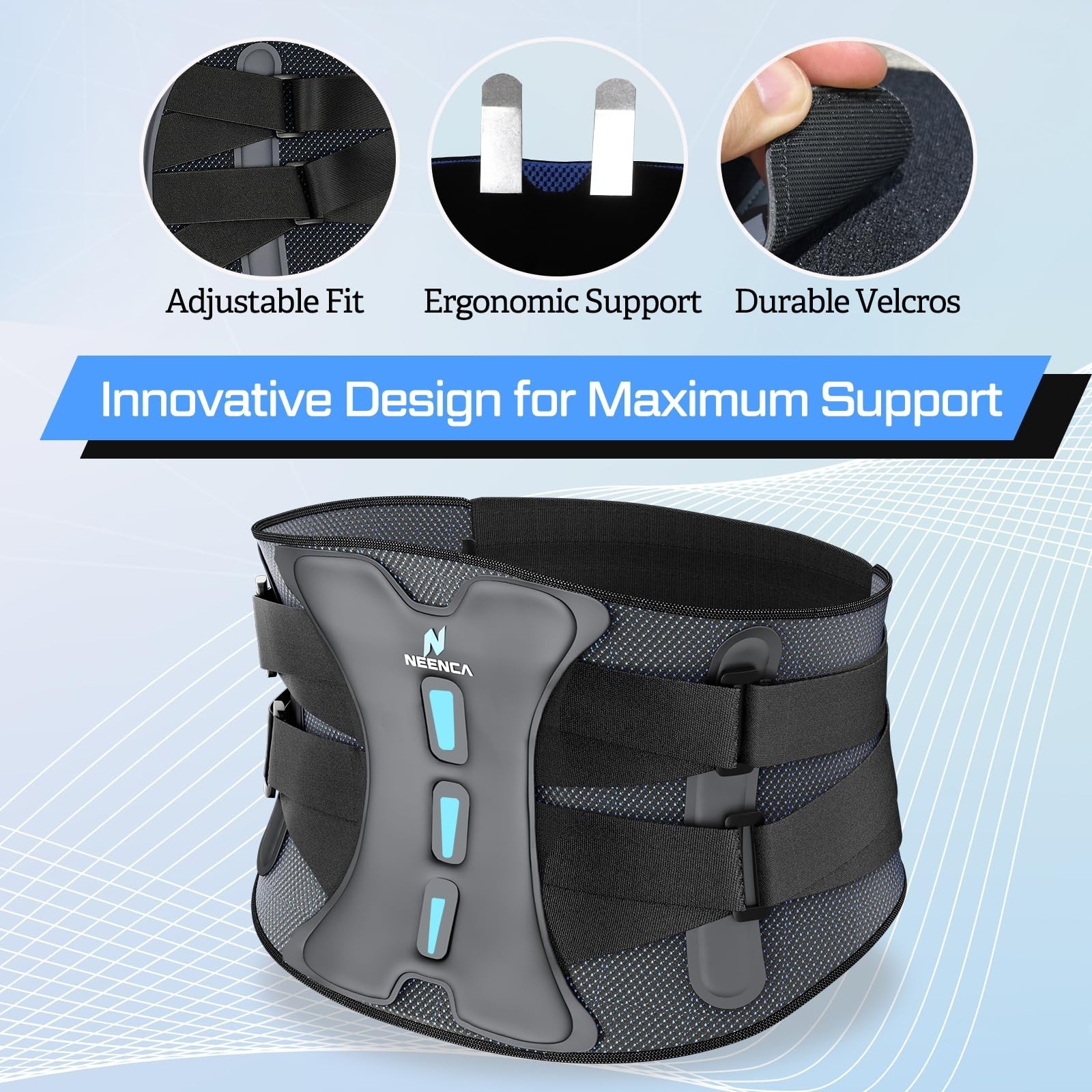 NEENCA Lower Back Brace Lower Back Pain Relief, Medical Grade Lumbar Support
