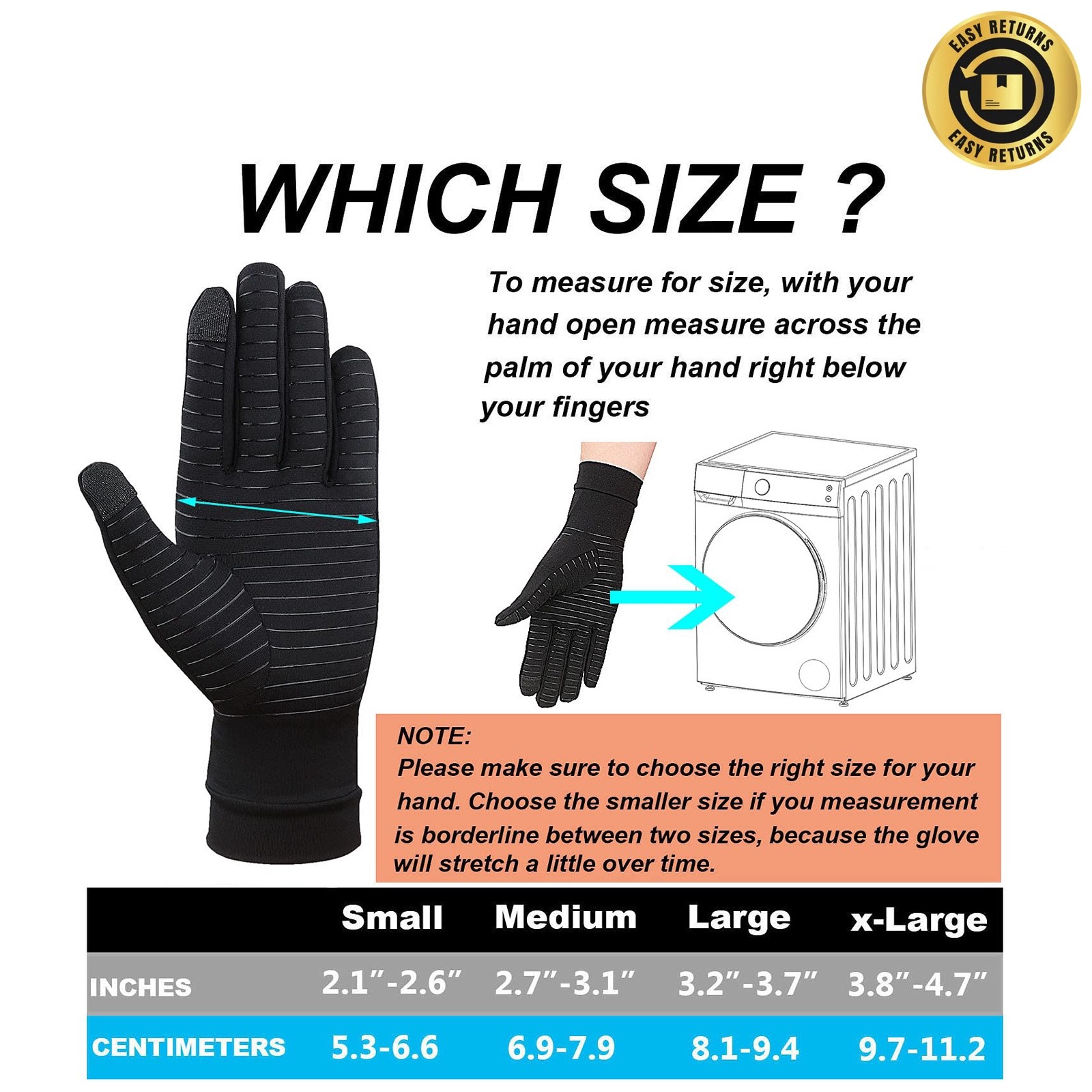 Big Mango Copper Compression Gloves X-Large (2 Pairs)
