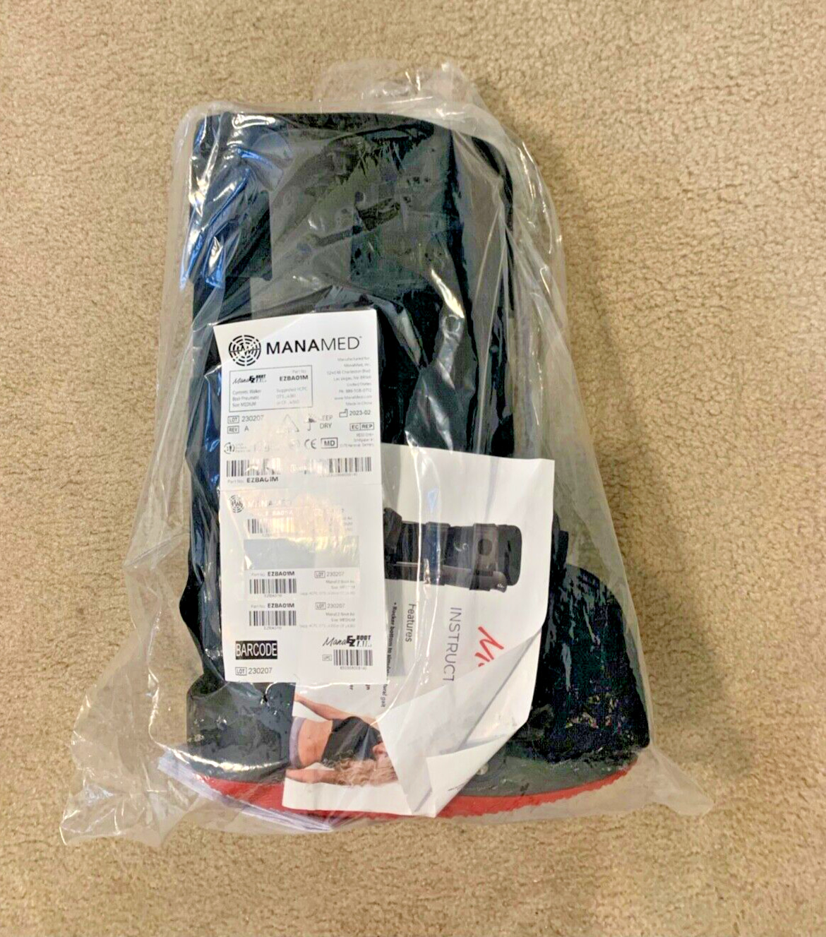 ManaMed ManaEZ Air Boot Tall Boot, SIZE MEDIUM, FAST SHIPPING
