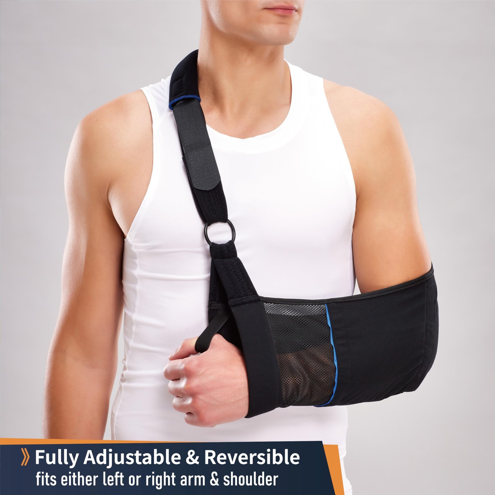 Arm Sling – Lightweight & Breathable Sling with Adjustable Shoulder Strap for…