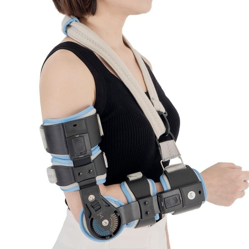 Adjustable Hinged Elbow Brace Post Surgery Stabilization Compression Support New