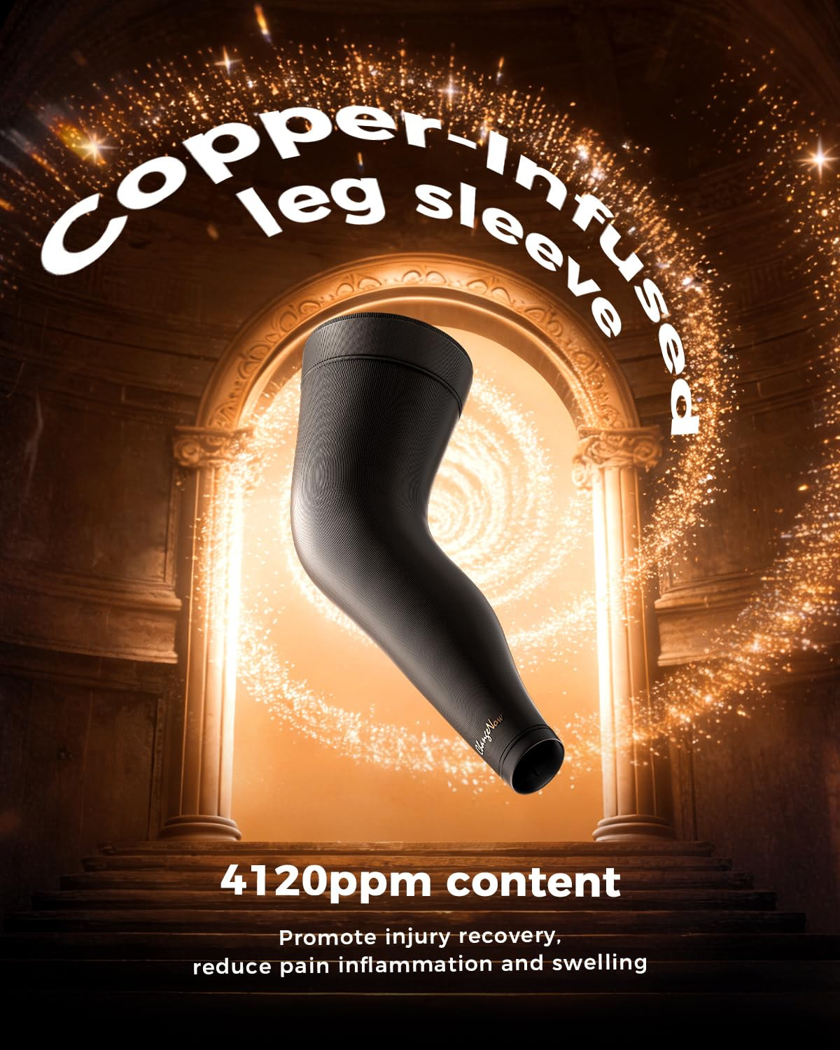 Copper-Infused Leg Compression Sleeve Ultra Breathable Full Leg Compression Slee