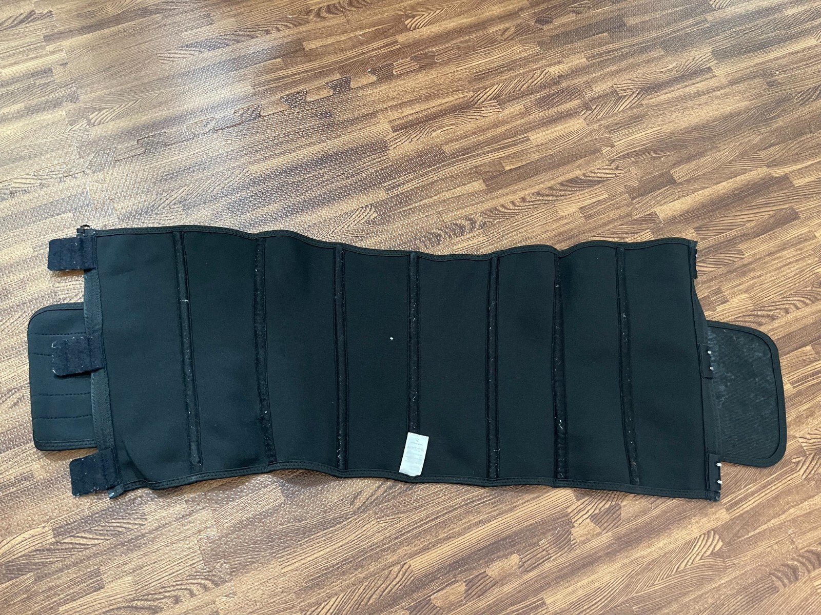 Support Brace Waist Belt Zip Closure Black Color Size S Small