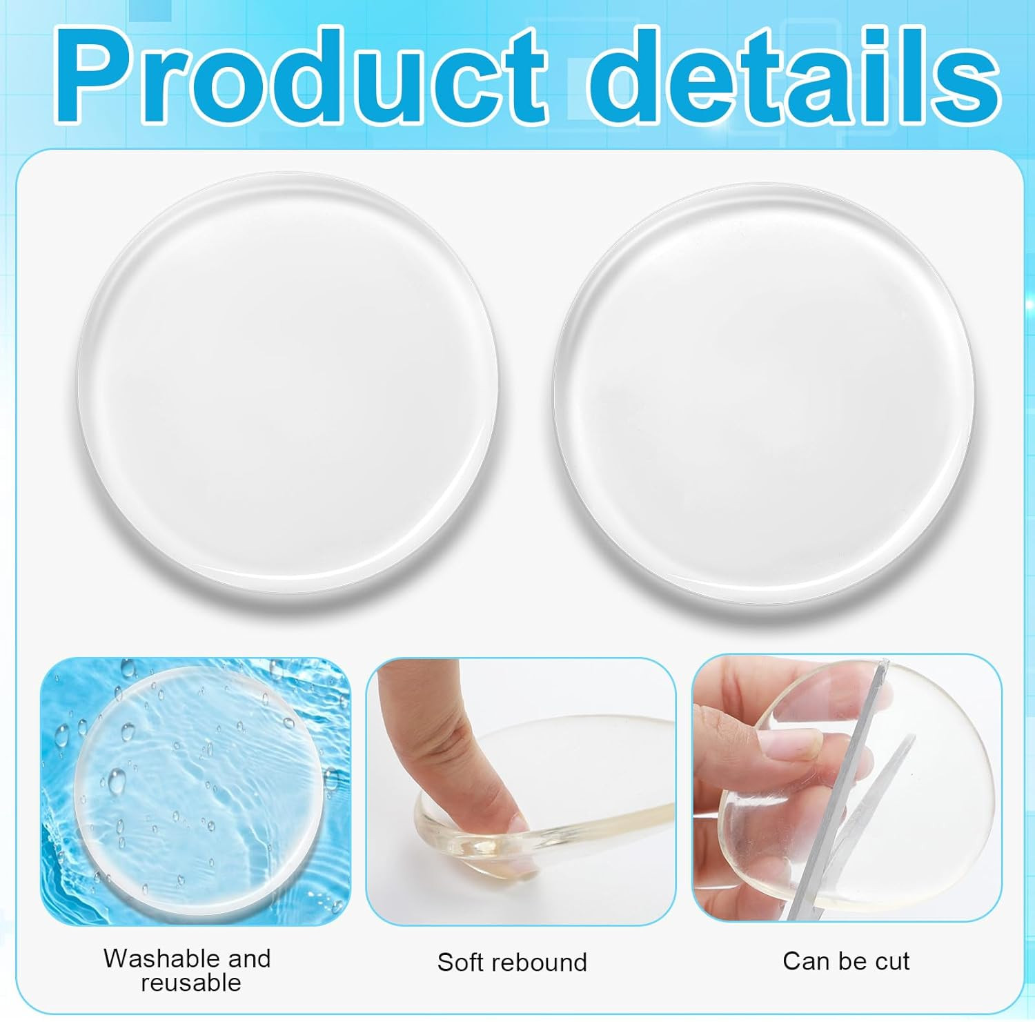 6 Pcs Prosthetic Leg Pads Prosthetic Liner Patch Amputee Pads Prosthesis Liner A