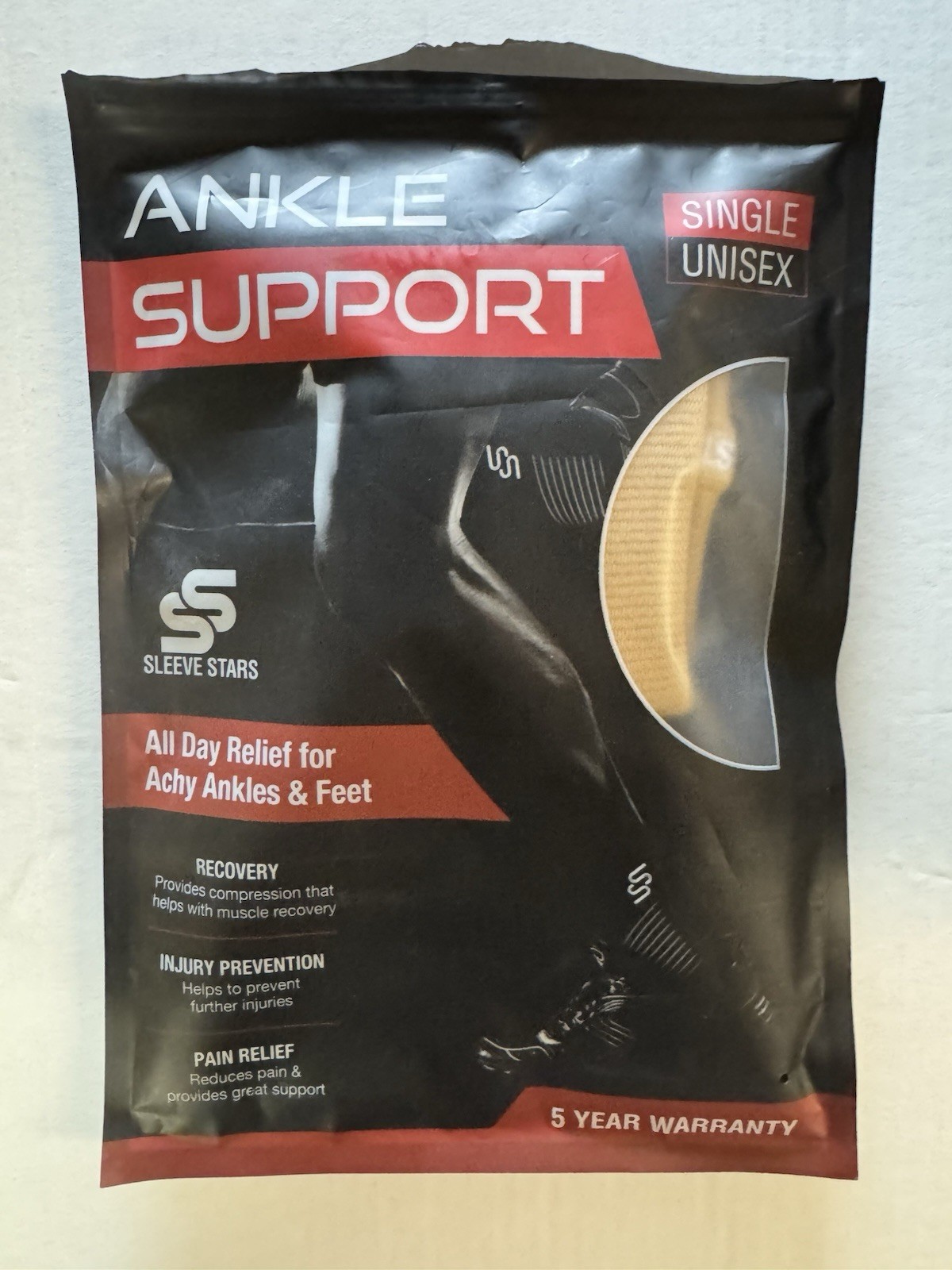 Ankle Wrap for Sprained Ankle, Compression Sleeve for Plantar Fasciitis Relief