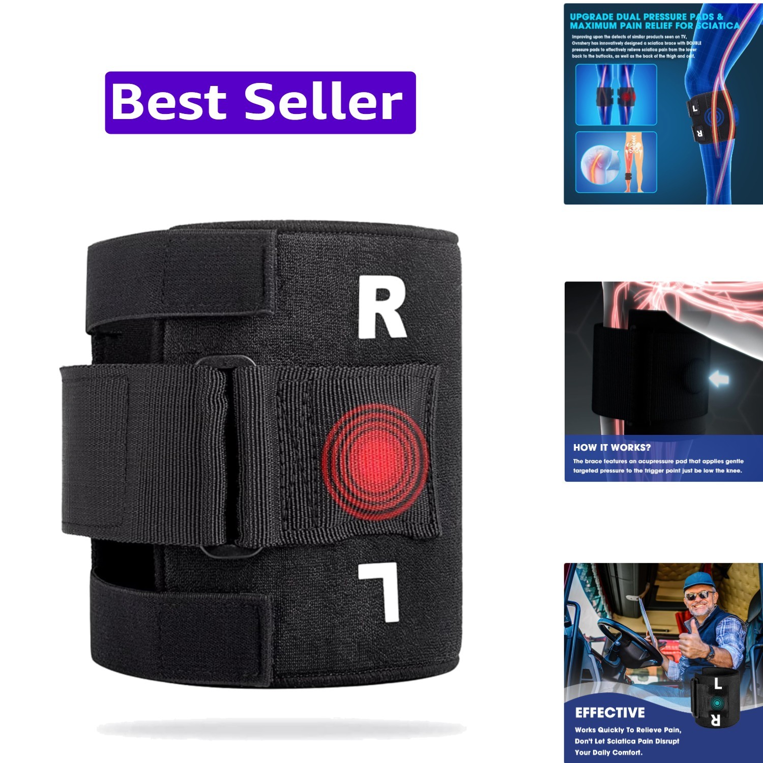 Sciatica Pain Relief Brace Devices, Upgraded Re-Active Plus Sciatic Nerve Bra…