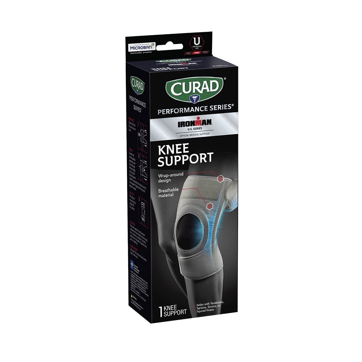 Curad-23333 CURAD Performance Series Ironman Knee Support with Side…