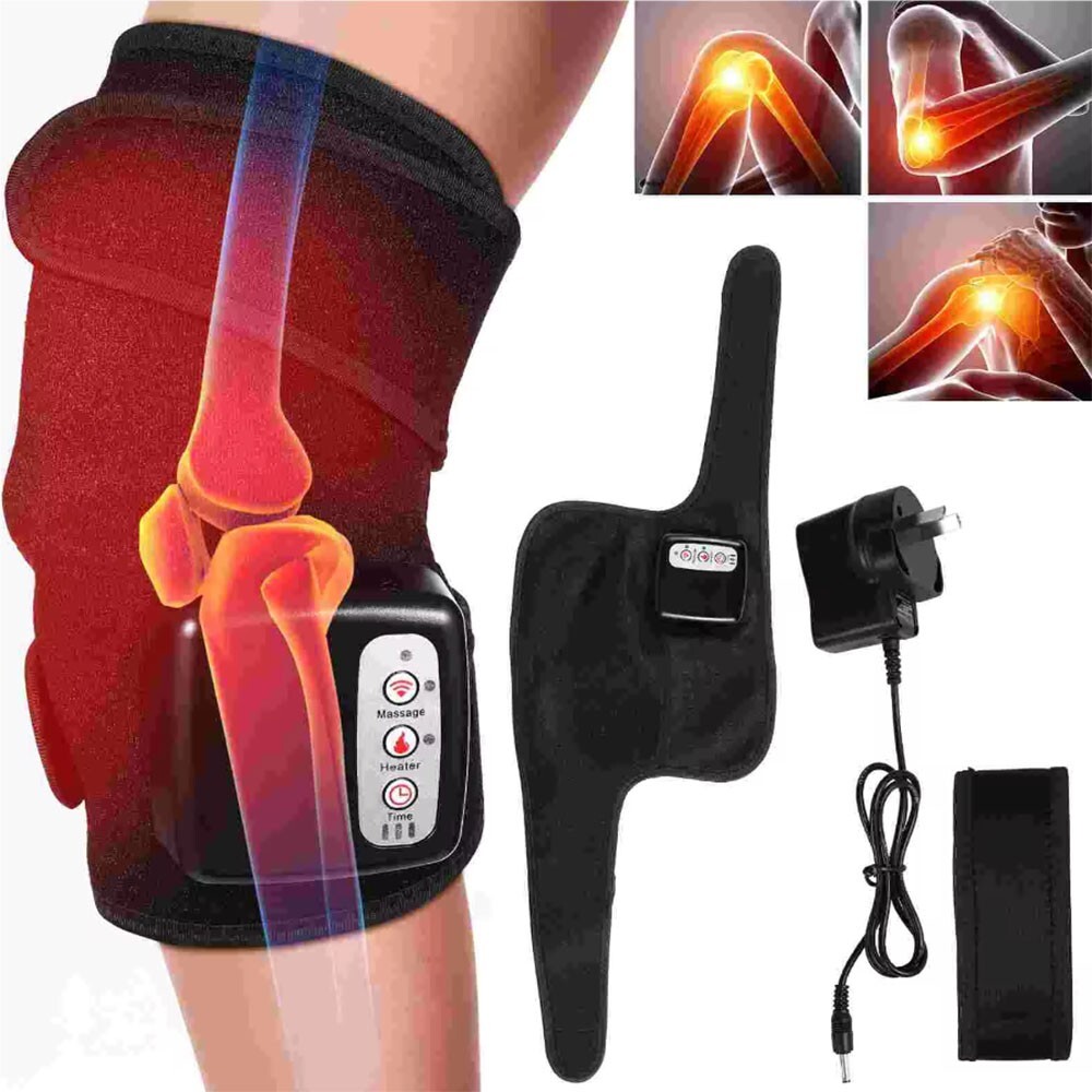 Home Use Electric Heating Knee Massager Pad Support Brace Leg Therapy Warmer US