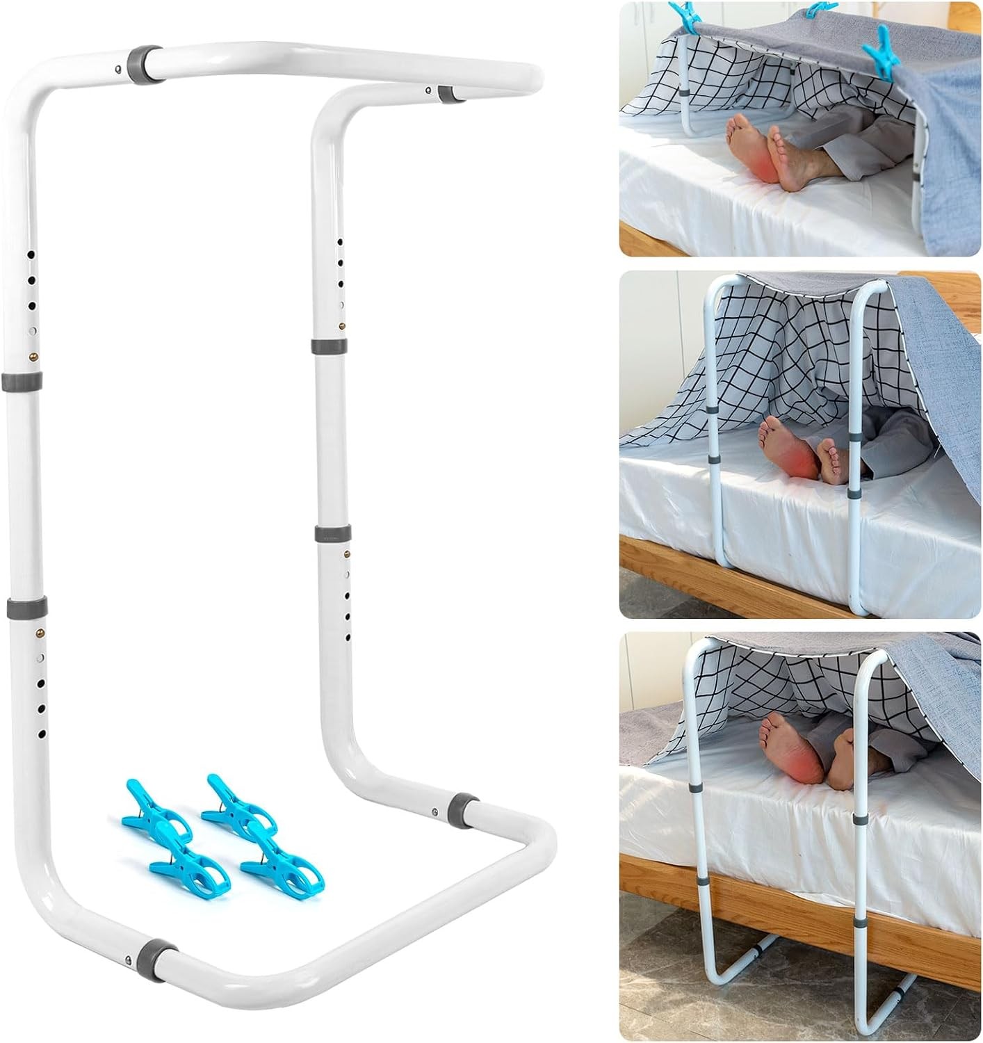 Blanket Lifter Feet Bed Cradle Foot of Bed Adjustable Height Blanket Lift Bar