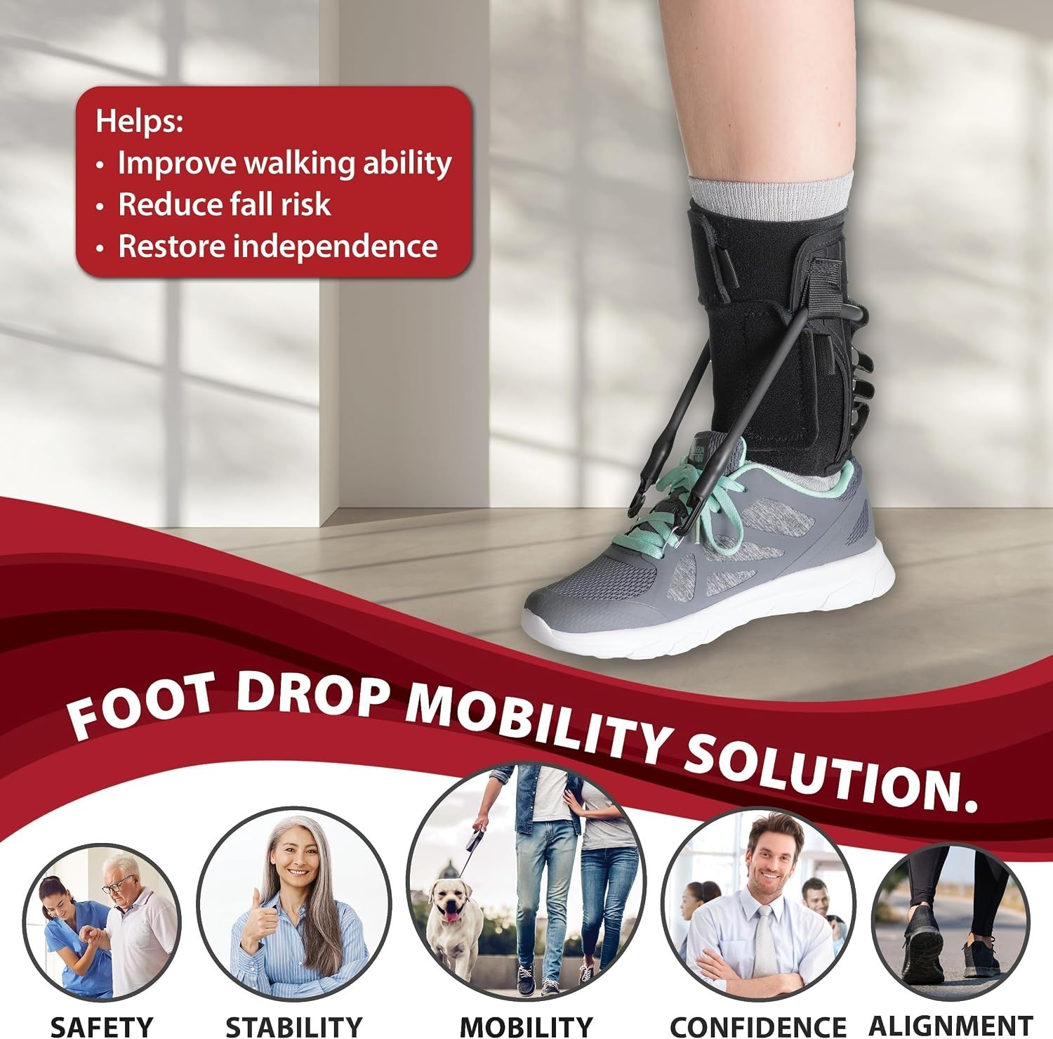 Comfortable Foot Drop Brace – Dorsiflexion Assistance