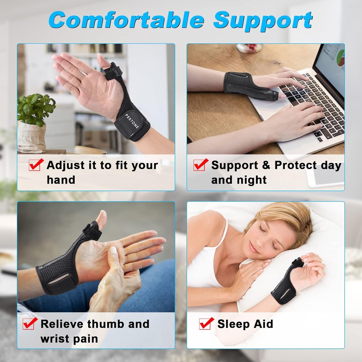 Breathable Nylon Thumb Stabilizer: Ergonomic Design for Soreness Relief – Size S