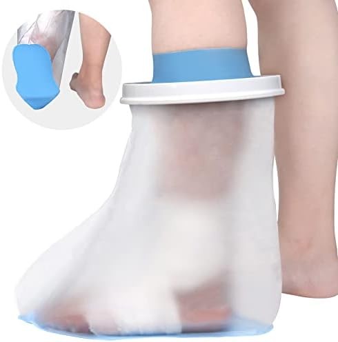 Waterproof Foot Cover for Shower Adult, Foot Cast Covers with Non-Slip Padding B