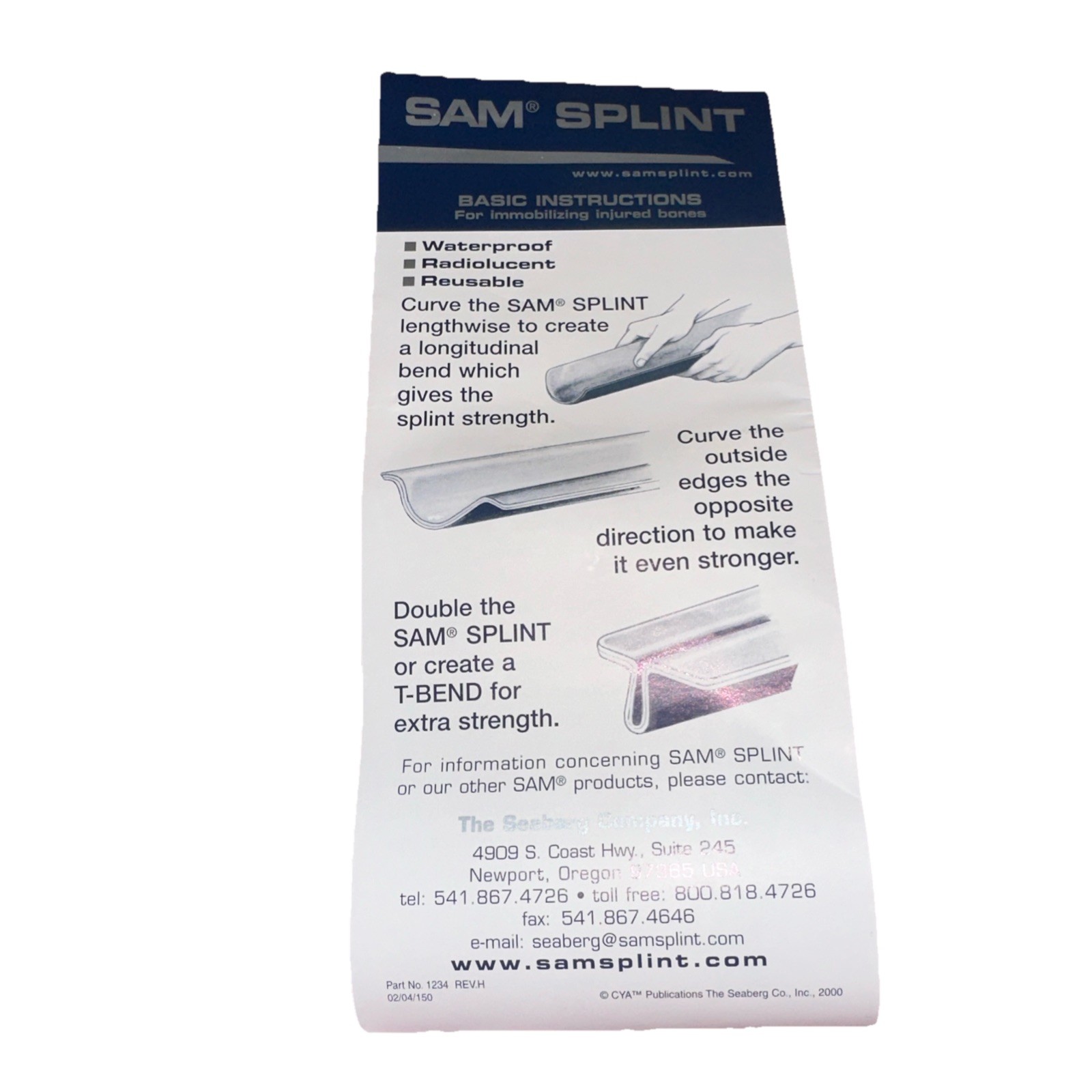 SAM® SPLINT – ORIGINAL 36″ – BLACK/GRAY ROLL
