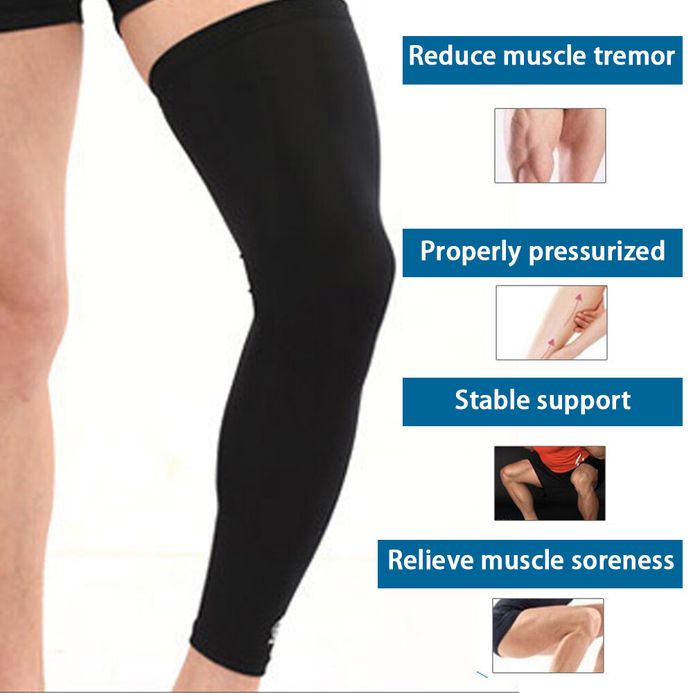 Copper Infused Leg Brace Knee High Compression Sleeve Socks Support Pain Relief