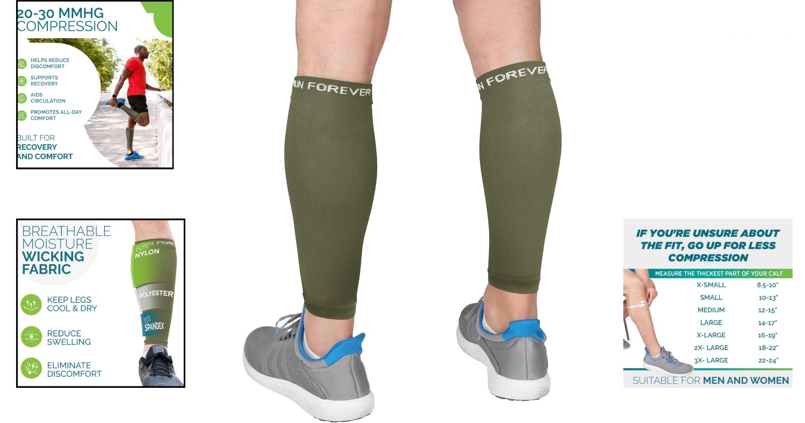 Professional Calf Compression Sleeves – Durable Support for Runners and Athletes