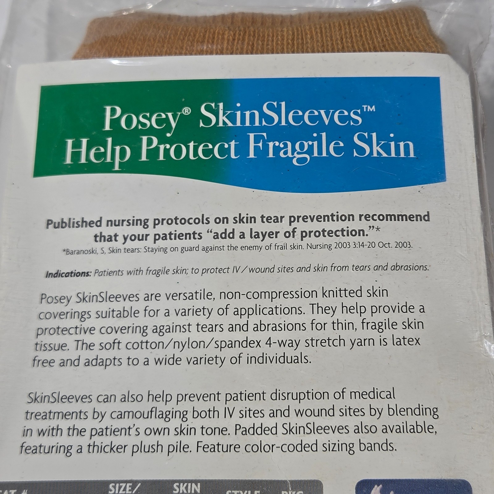 Posey SkinSleeves Arm Protector 1 Pair Medium 6000 Green Band