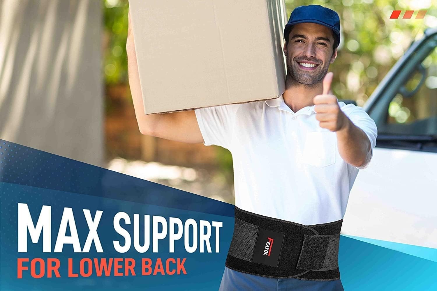 Comfy Back Brace for Back Pain, Sciatica & Herniated Disc – Adjustable & Durable