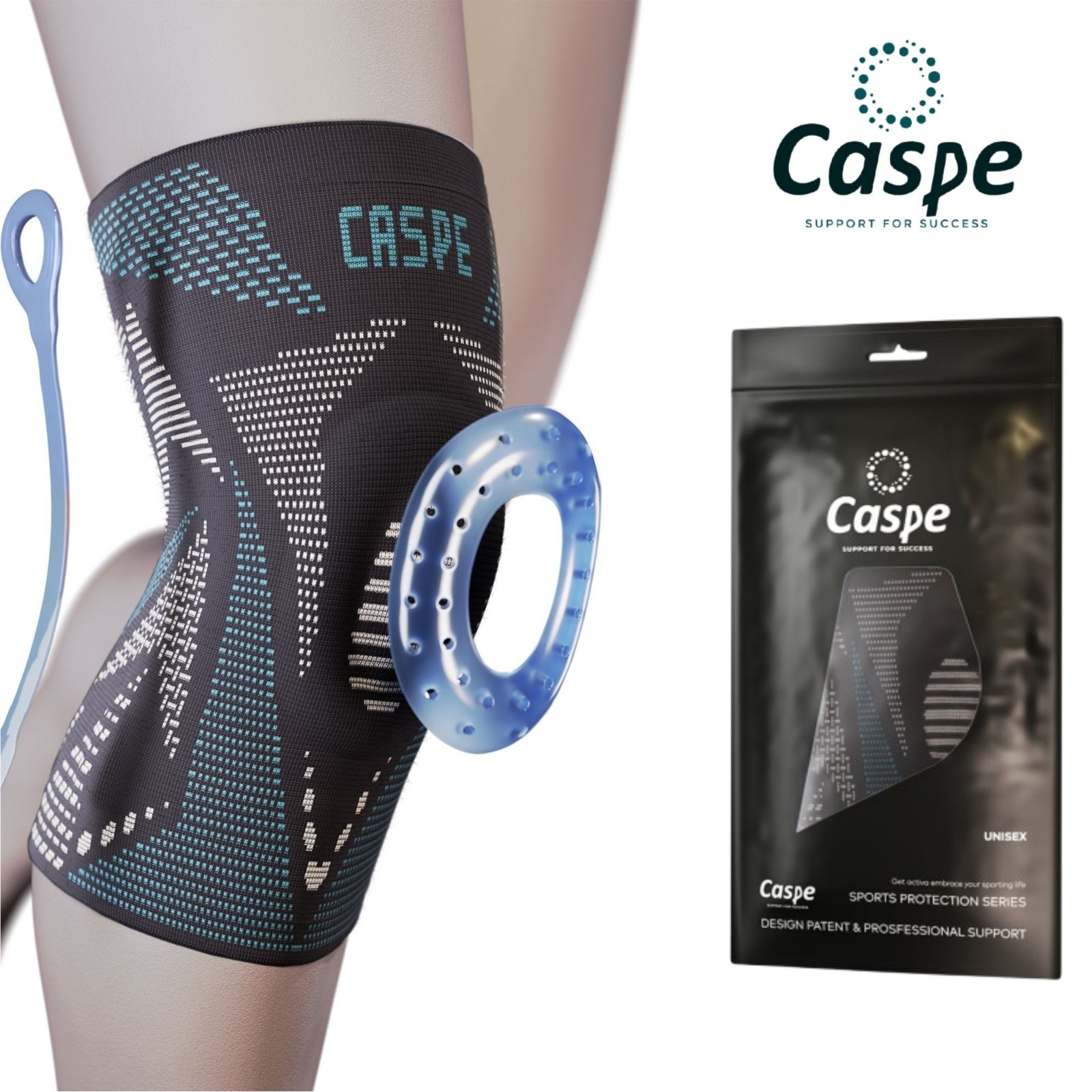 Caspe Knee Brace for Women & Men Pain Relief Support with Patella Gel Pads Gym