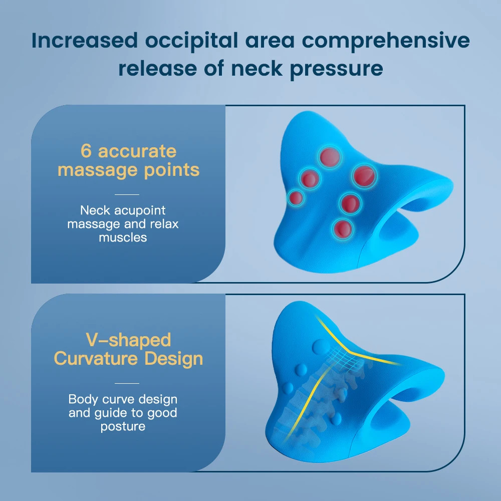 Neck Cloud Cervical Neck Stretcher Pillow Traction Device Pain Relief Massage