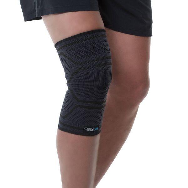 Copper Fit Ice Knee Compression Sleeve Infused Menthol S/M 12”-16” (Black )