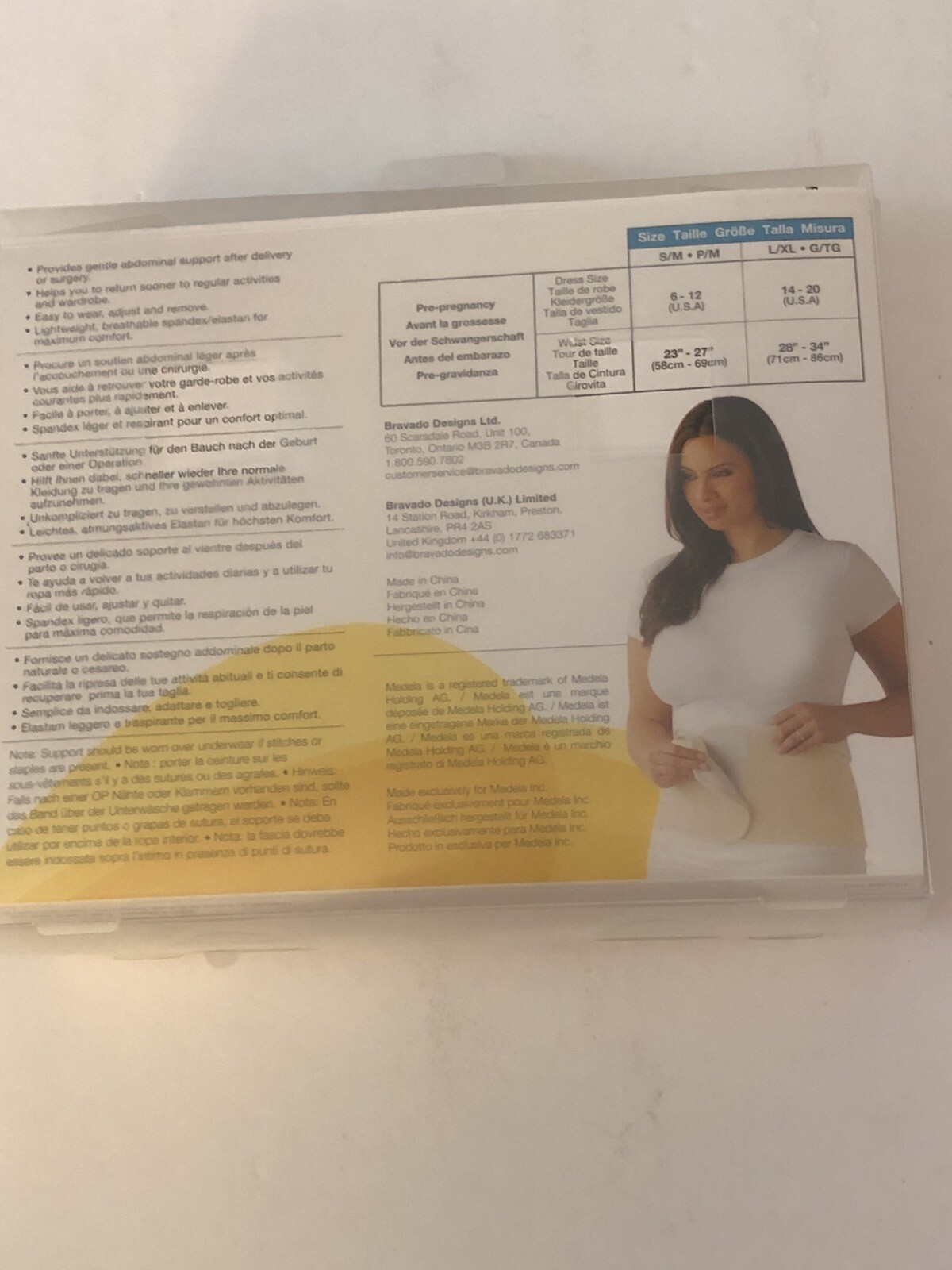 Medela Postpartum Abdominal Support Band. New. L/XL-G/TG.