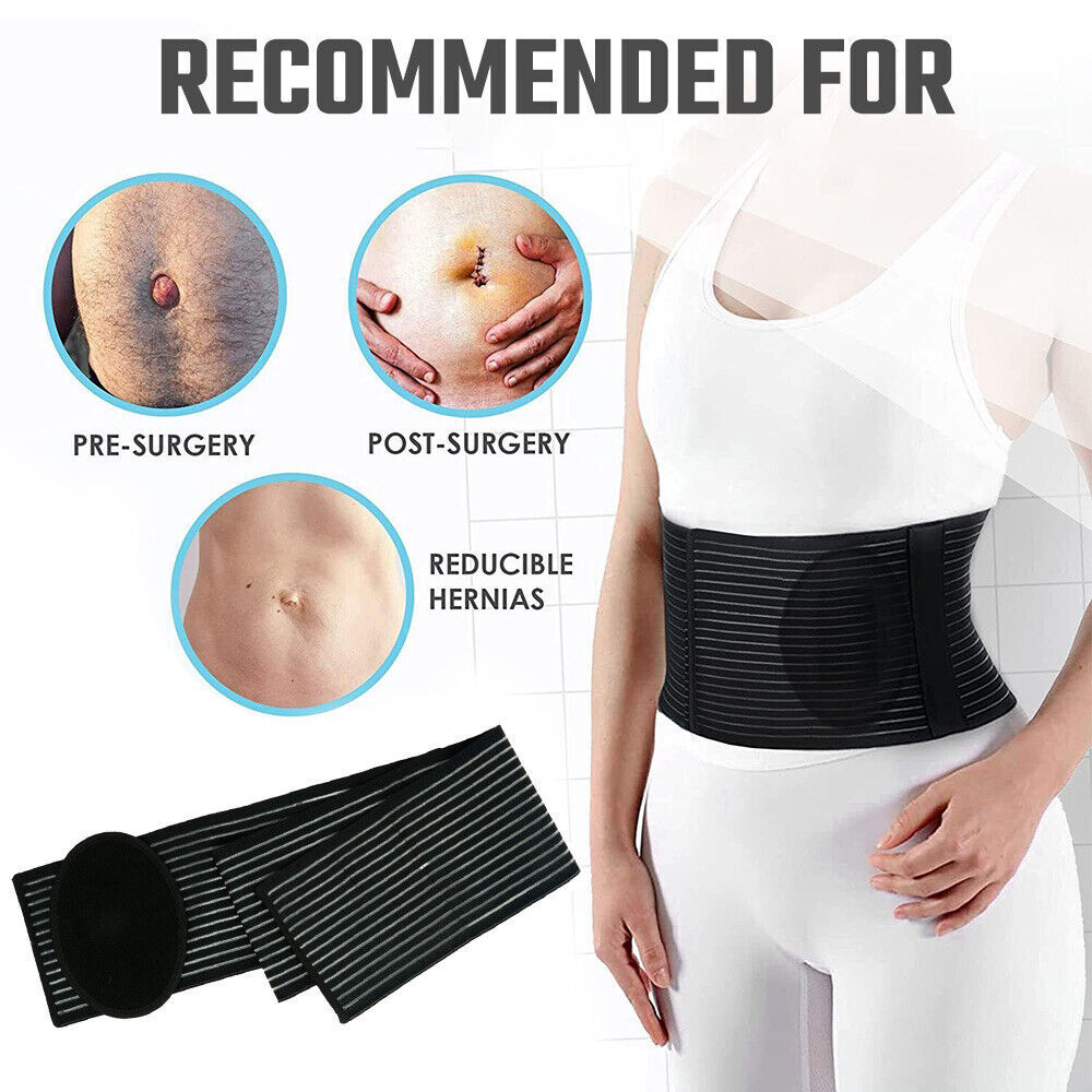 Umbilical Hernia Belt for Men and Women Abdominal Support Binder with Pads Warp