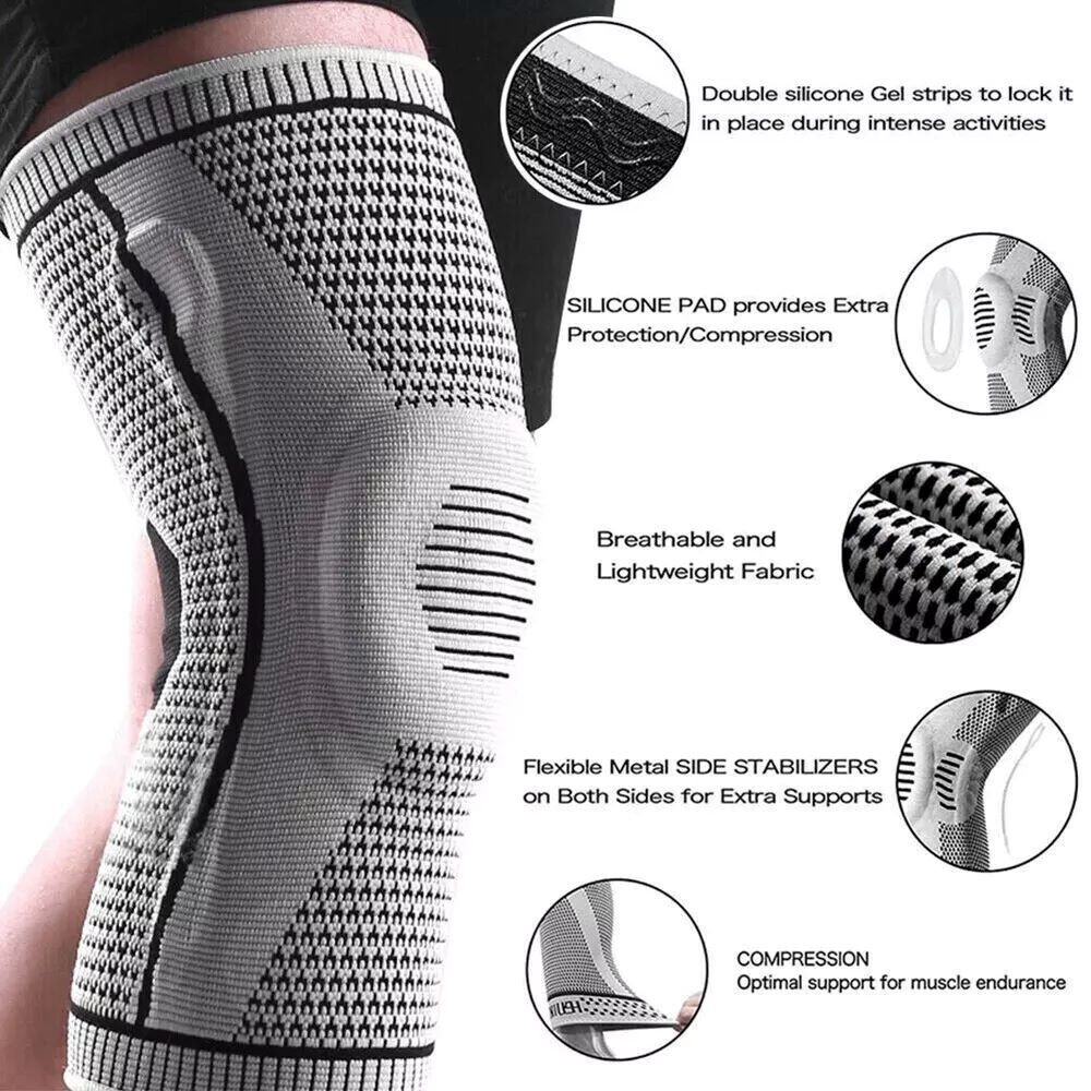 Knee Compression Sleeve Brace Support for Arthritis Pain Relief Sports Running