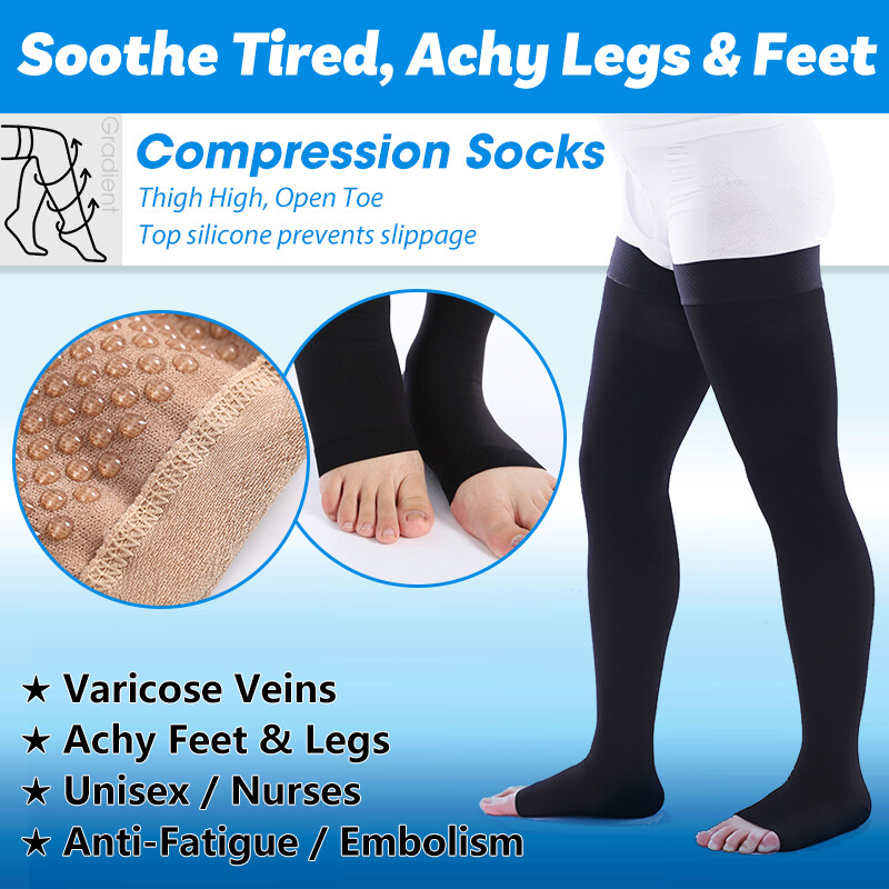 Compression Stockings Thigh High 23-32 mmHg Socks Medical Nursing Varicose Edema