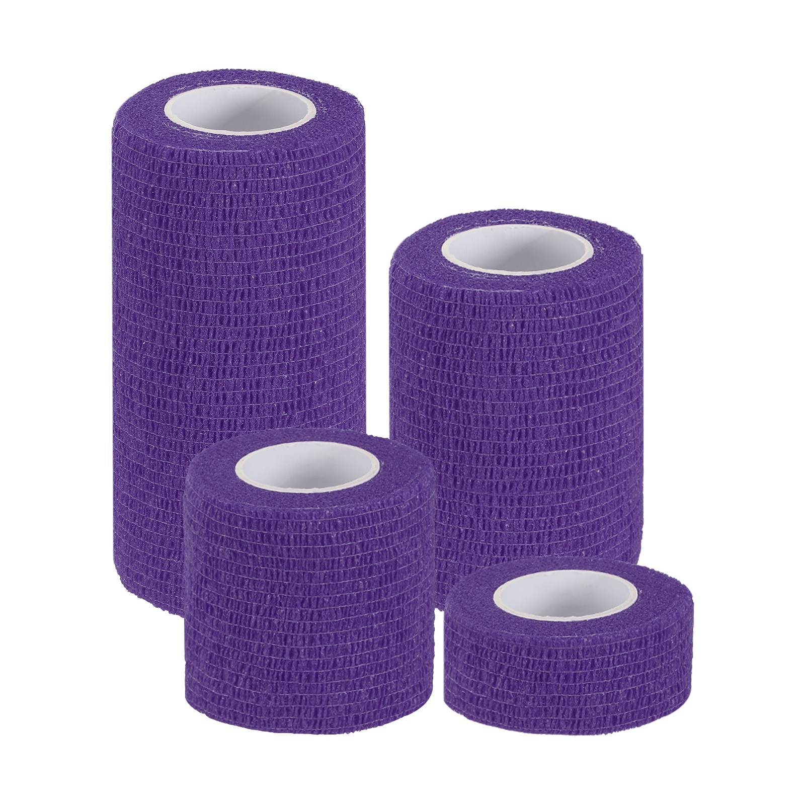 1″/2″/3″/4″ 4 Pcs 5 Yard Self Adhesive Bandage Wrap Self Tape Dark Purple