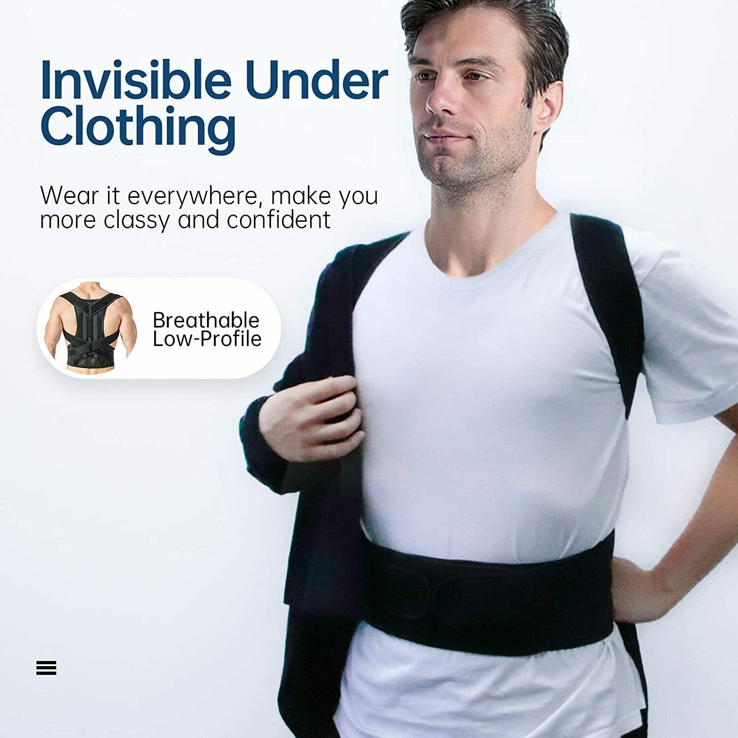 PREMIUM Orthopedic Posture Corrector for Men Women Back Support Brace Neck Pain