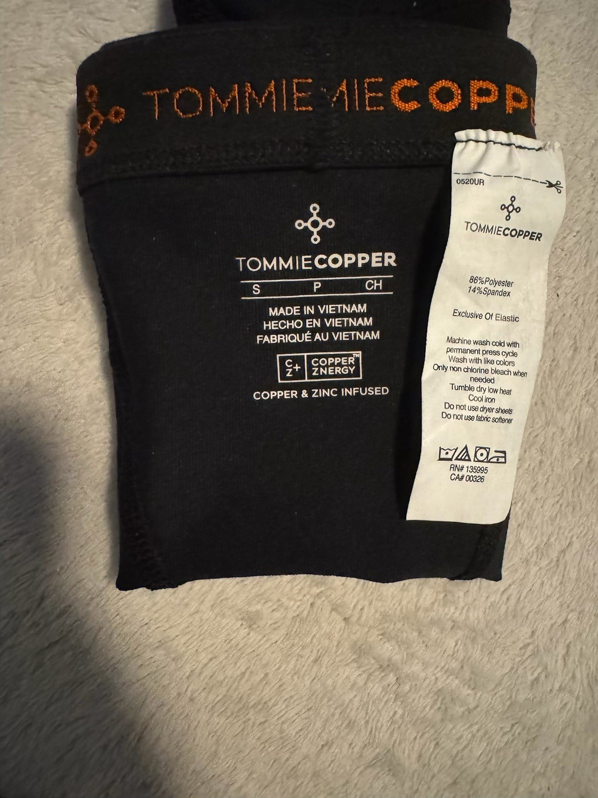 Tommie Copper Compression Elbow Sleeve, Black Size Small