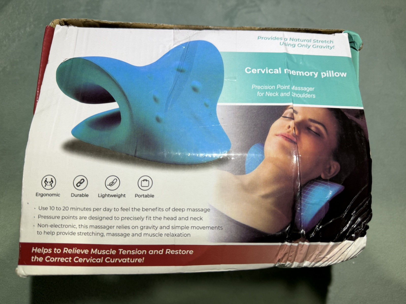 Neck Stretcher Relaxer Pillow for Shoulder Pain Relief Cervical Traction Device