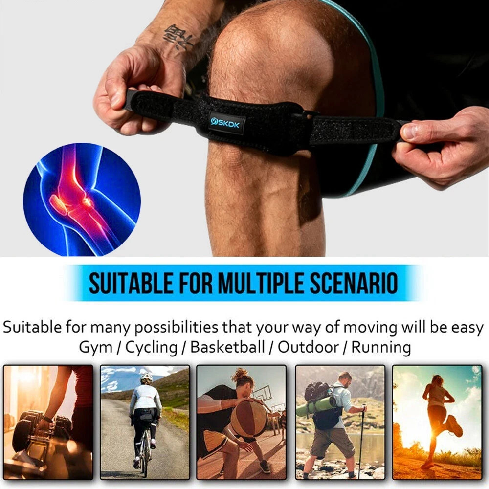Knee Brace Support Patella Stabilizer Strap Arthritis Running Tendon Pain Relief