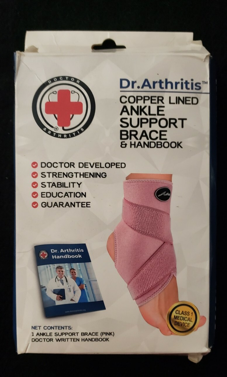 2 New Ankle Supports Dr. Arthritis Cooper Lined & Welby Adjustable Compression