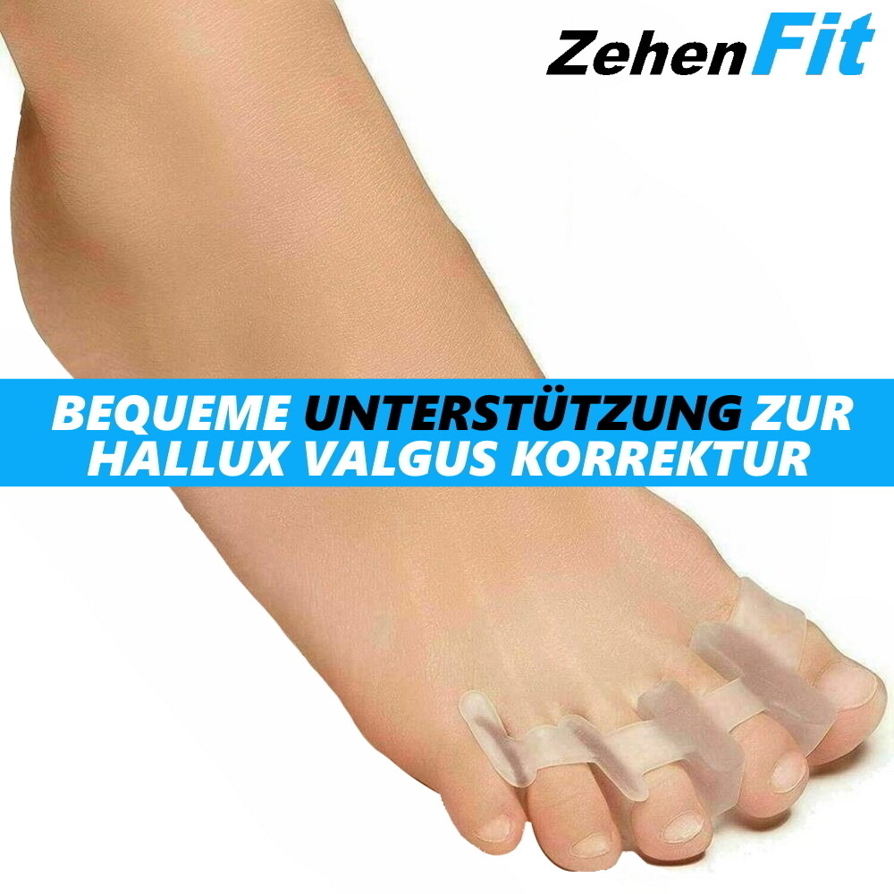 ToeFit Toe Spreader Splint Hallux Valgus Bandage Flip Flops [2 Pairs]