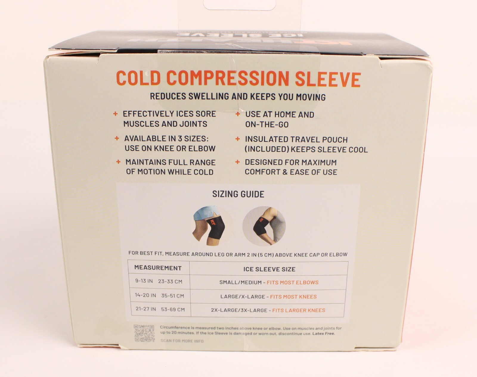 KT Health Ice Sleeve – S/M Knee Elbow Reduced Swelling New sealed.