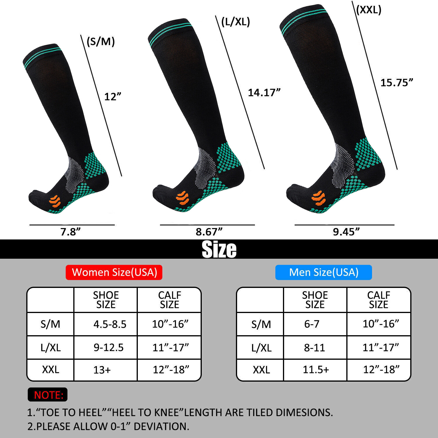Football Knee High Running Cycling Sport Comfortable Socks for Women Men US