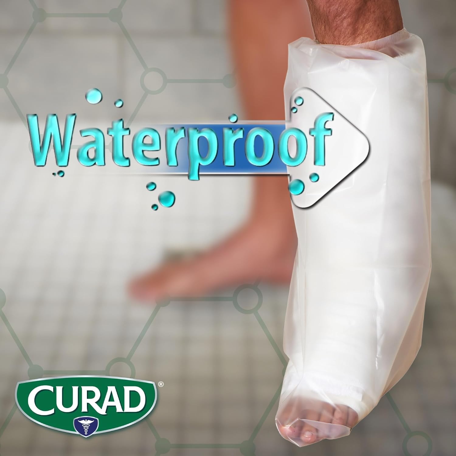 Durable Reusable Cast Protector for Adult Legs: Waterproof & Convenient, 2 Count