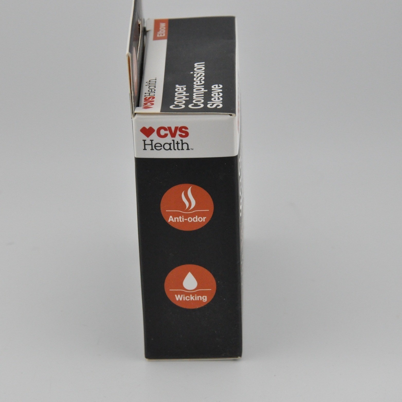 CVS Health Copper Compression Sleeve Large Black New Elbow Support 453866