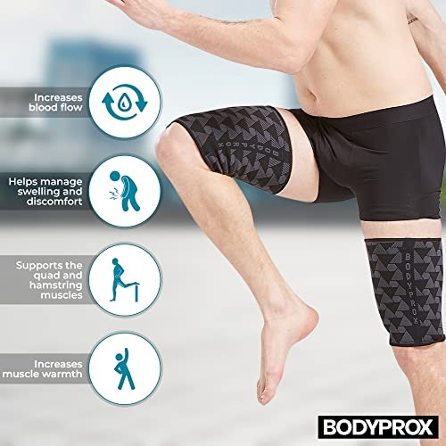 Thigh Compression Sleeve(1 Pair), Hamstring Compression Sleeve for Men Medium
