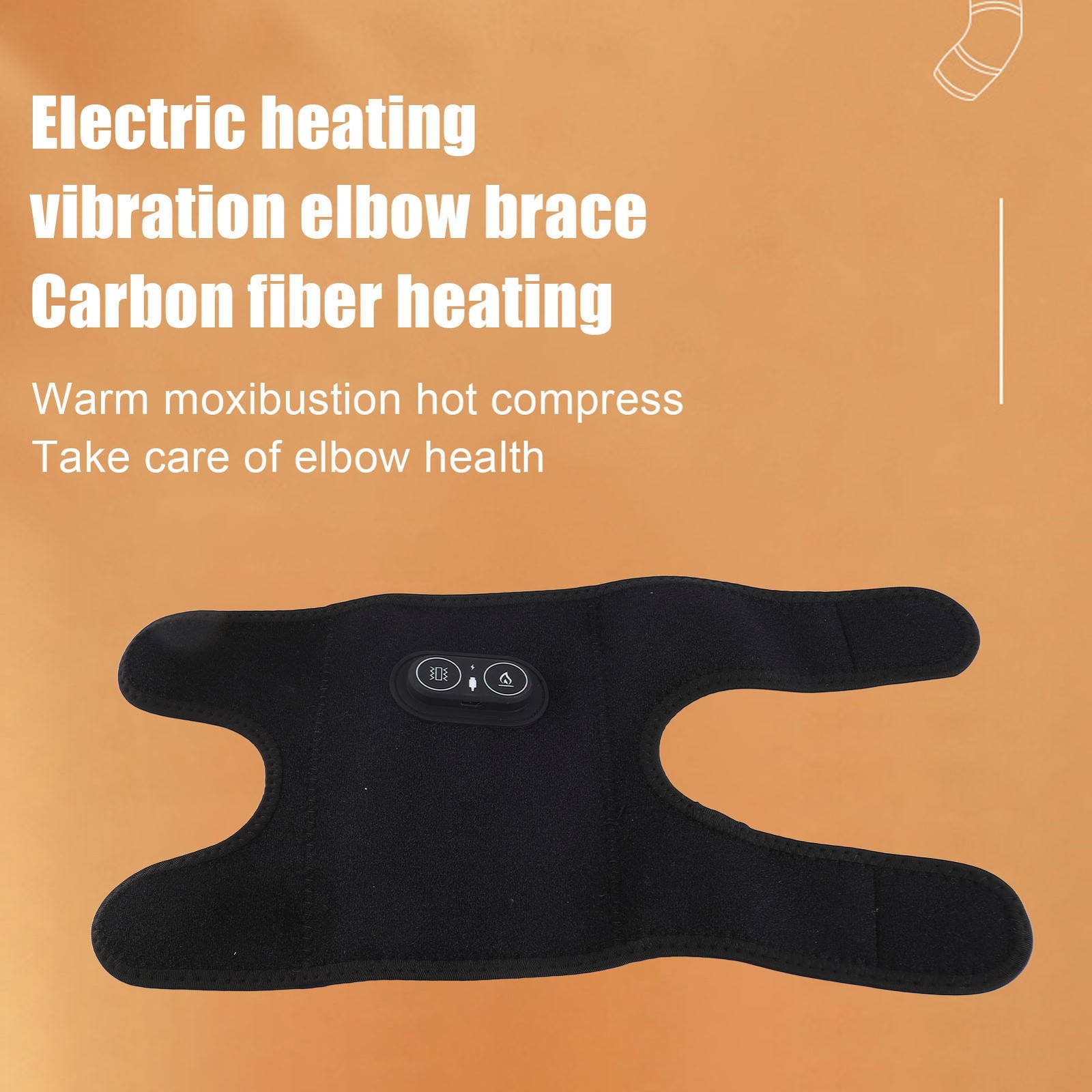 Heated Elbow Brace Adjustable Hot Compress Vibration Elbow Wrap Pad WT