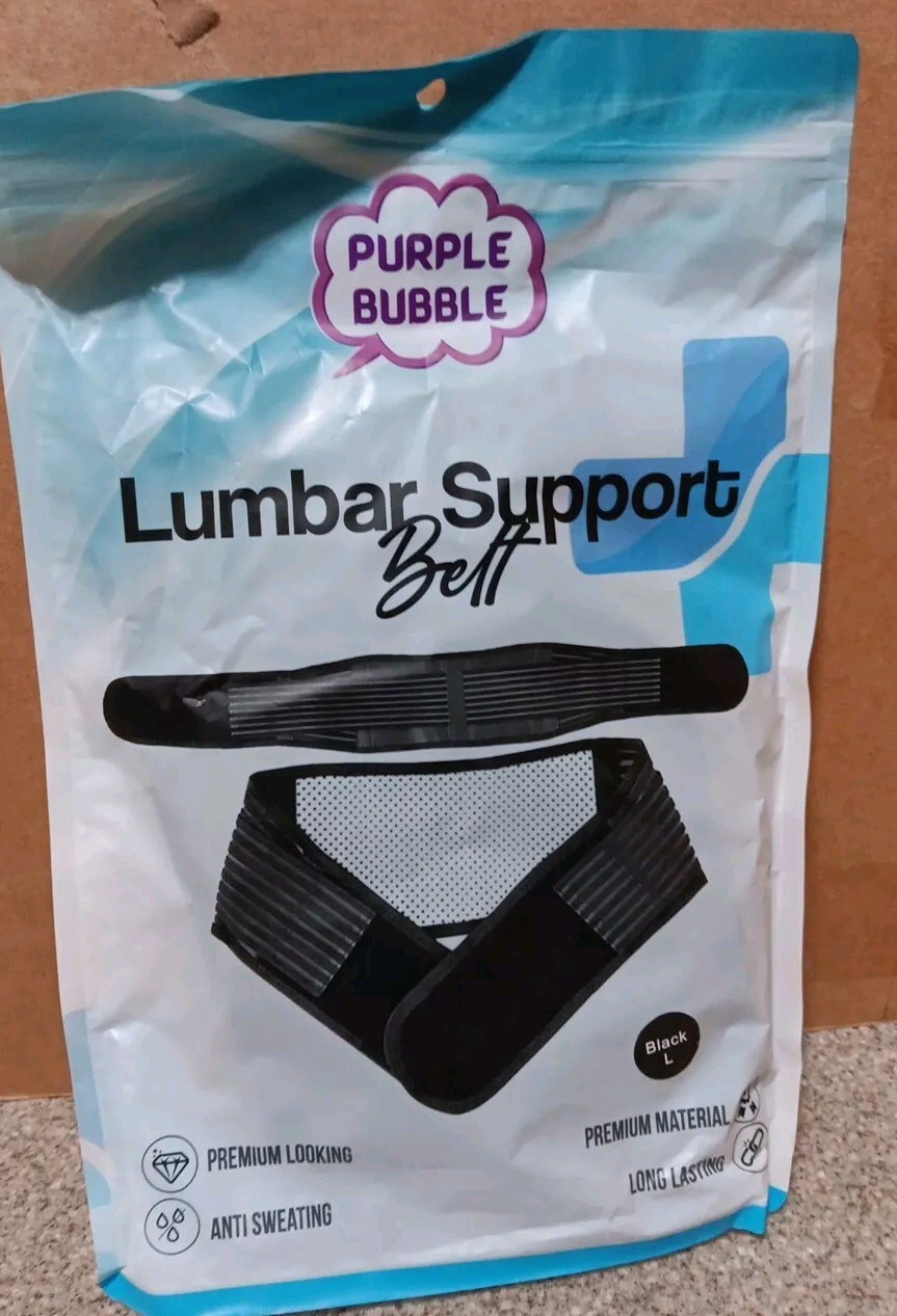 Purple Bubble Lumbar Support Belt Size L BRAND NEW FACTORY SEALED!