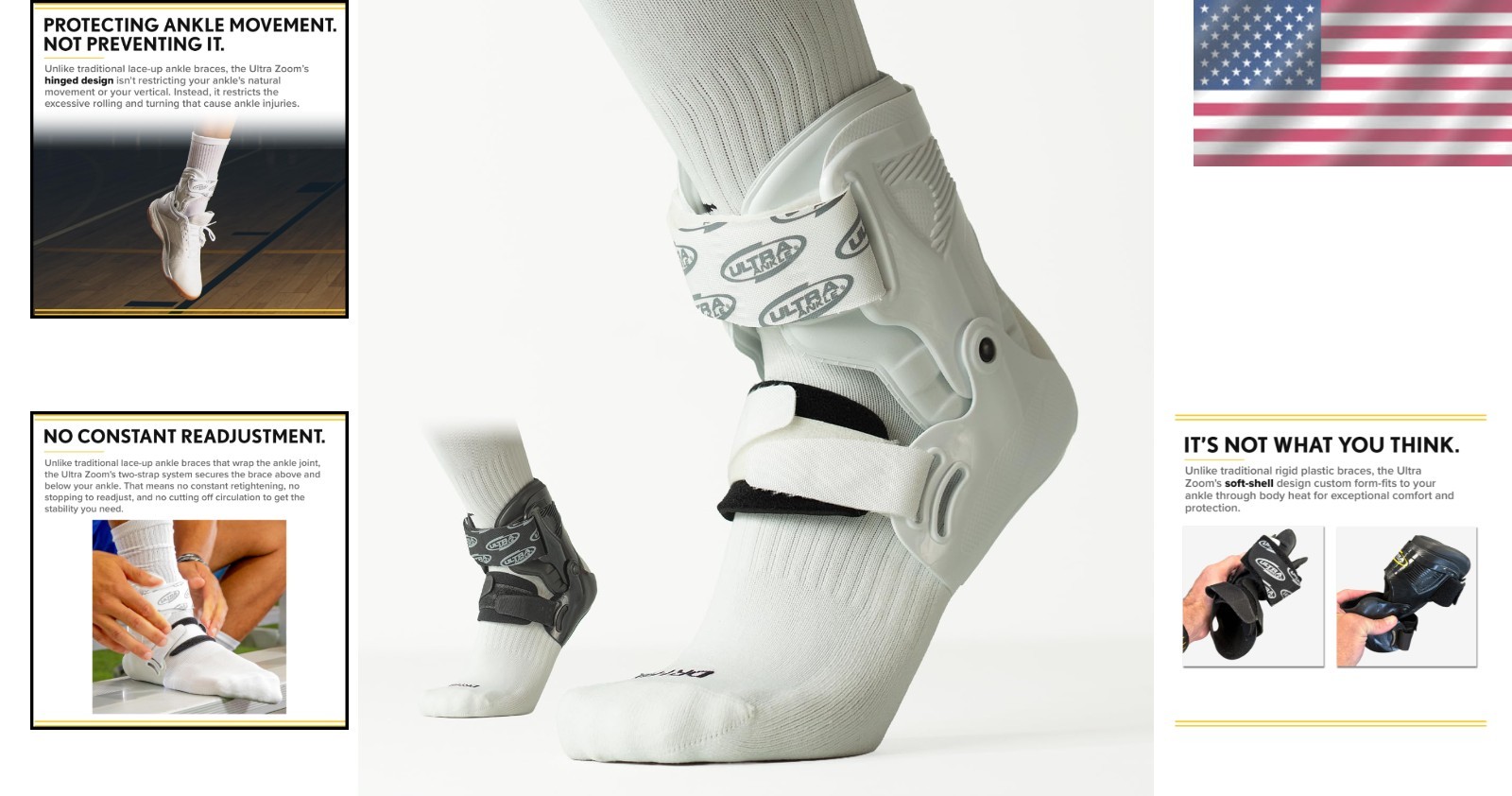 Ultra Zoom Hinged Ankle Brace – Sprain Recovery & Prevention